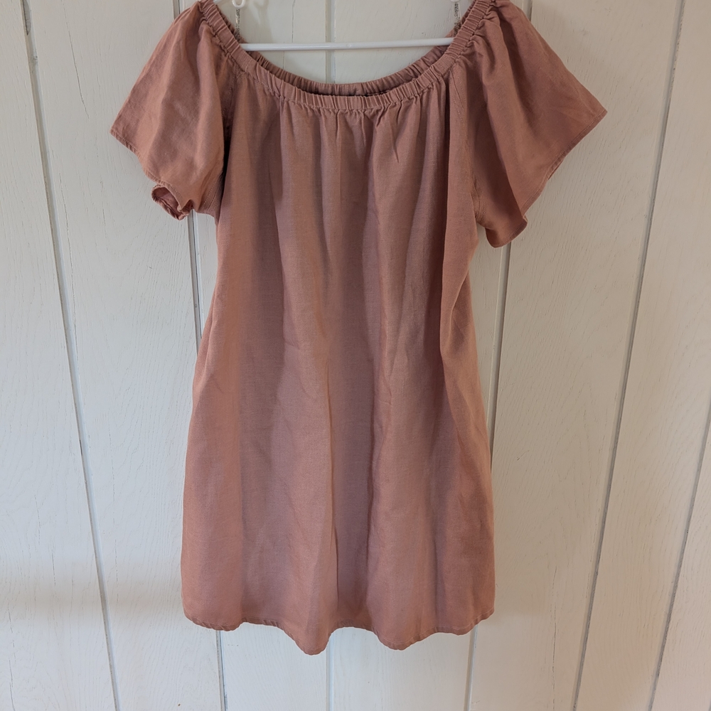 Buffalo David Bitton Mauve Off-Shoulder Blouse